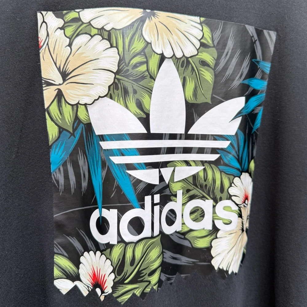 ADIDAS Men's Trefoil Floral Fill Graphic T-Shirt